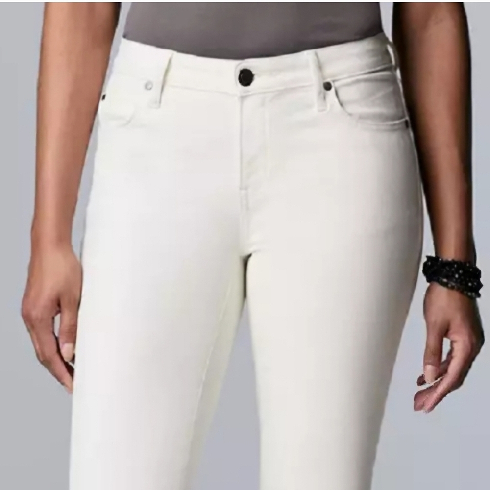 Simply Vera Vera Wang White Boot Cut Denim - Picture 3 of 3